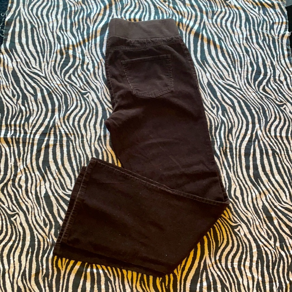 Women’s “Motherhood” maternity pants, corduroy, brown, size medium